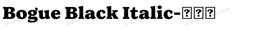 Bogue Black Italic字体转换